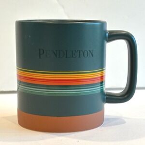 Pendleton National Parks Coffee Mug Green 18 oz Stripe Excellent Condition